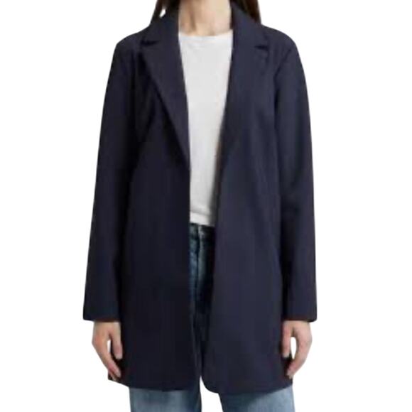Bagatelle Collection Jackets & Blazers - Bagatelle Collection Open Front Topper Jacket Deep Eggplant Longline Blazer XS